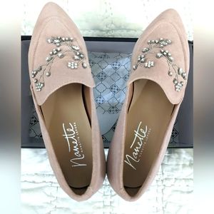 Nanette Lepore flat wedding shoes dusty pink size 7.5 New in box